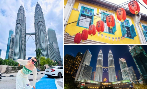 初めてのKLも安心！公共交通で巡る半日街歩きツアー　チャイナタウン散策＆ツインタワー噴水ショー＜日本語ガイド/エッグタルト付き＞